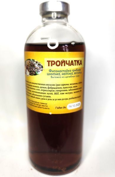 Трійчатка. Фитонастойка грибна (шиїтаке, мейтаке, веселка), дієтична добавка, 250 мл С1П1-01 фото