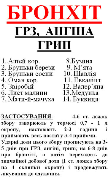 Травяной сбор/чай при бронхите, ОРЗ, ангине, гриппе, 130 грамм 1225847843 фото